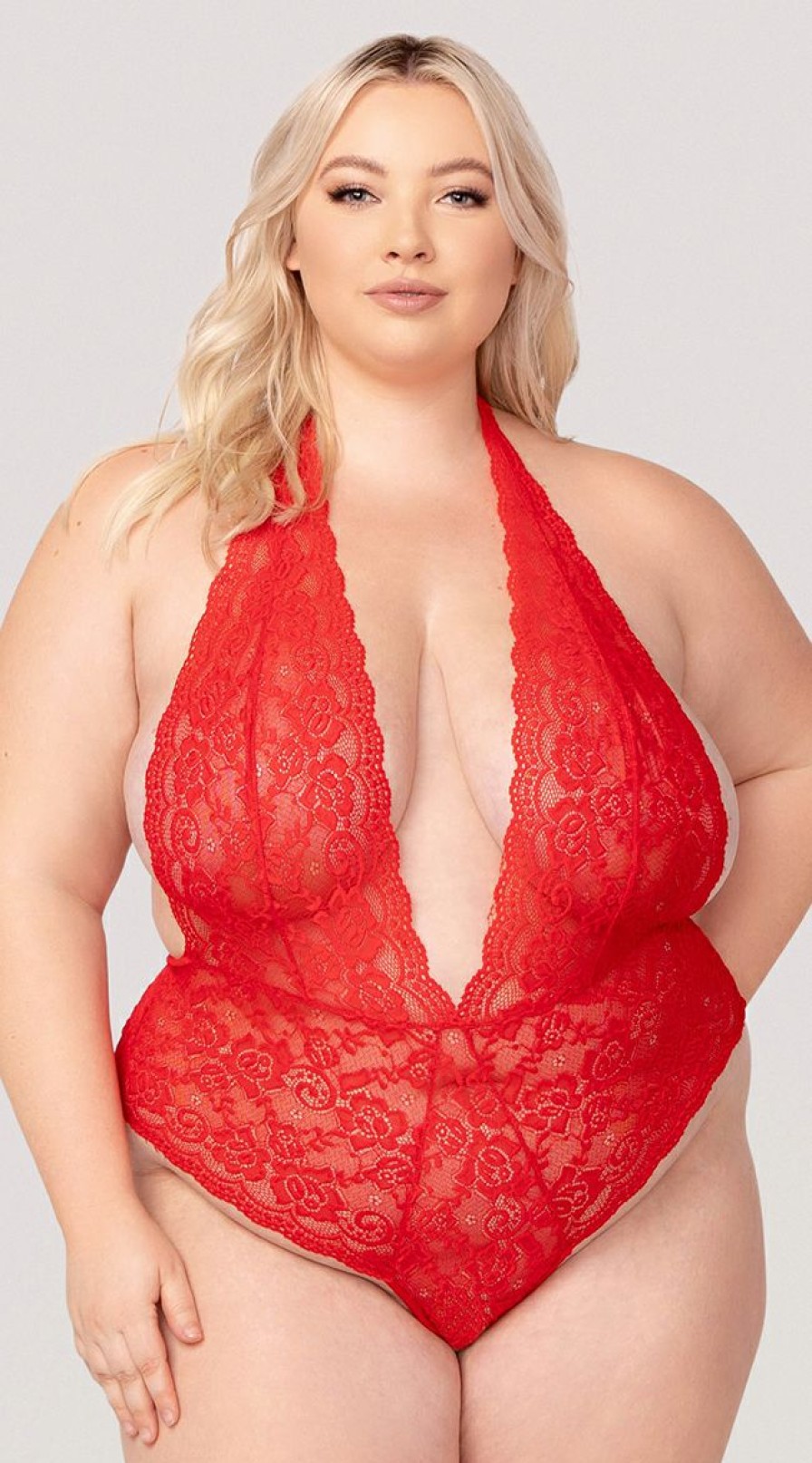 Lingerie * | Yandy Plus Size Open For You Crotchless Teddy