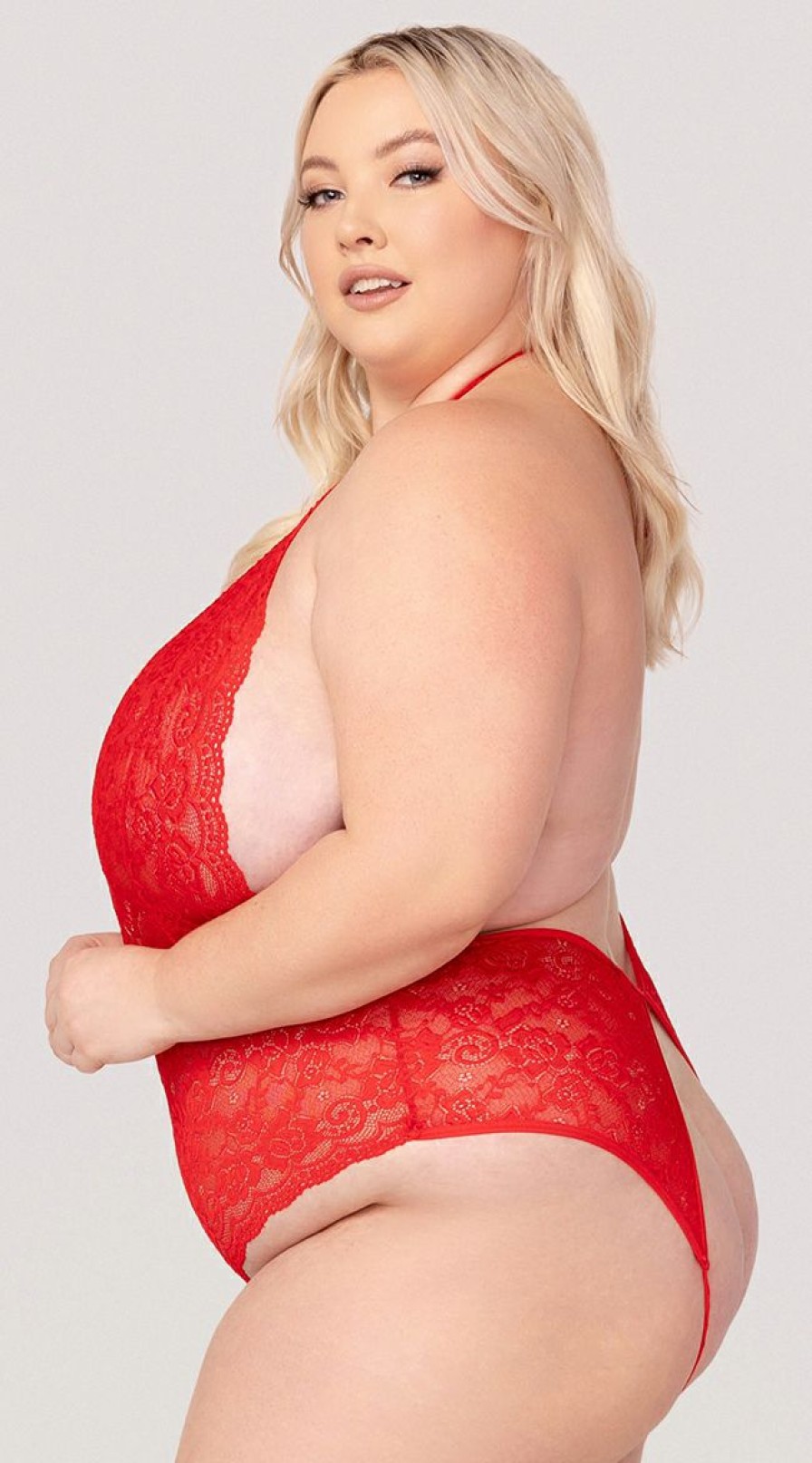 Lingerie * | Yandy Plus Size Open For You Crotchless Teddy