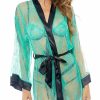 Lingerie * | Popsi Lingerie Green With Envy Lace Robe