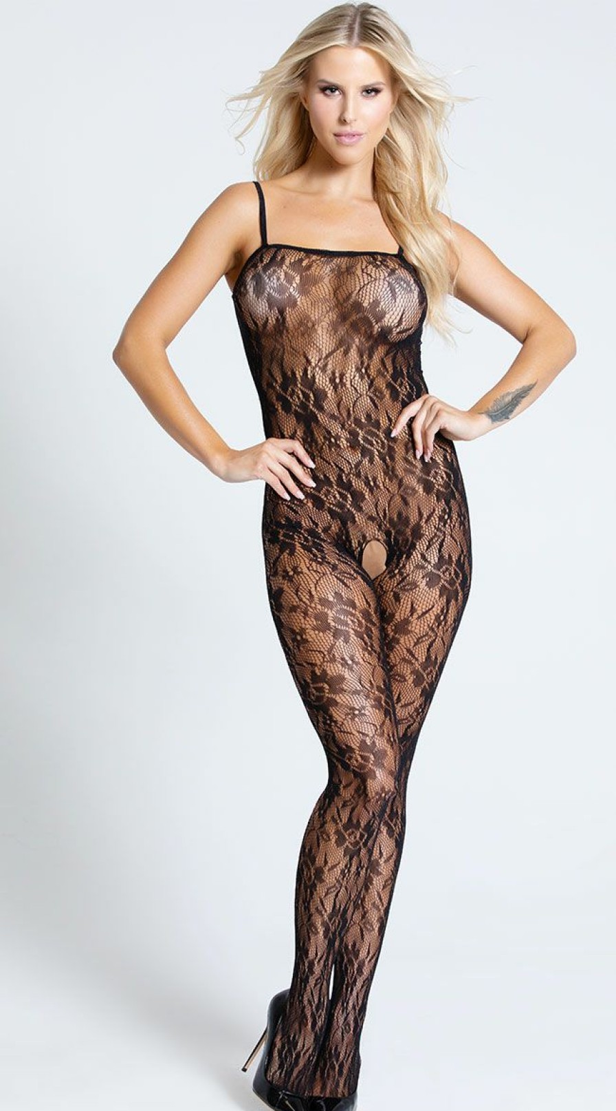 Lingerie * | Elegant Moments Rose Lace Bodystocking