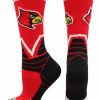 Ncaa Socks * | Budget Tck Louisville Cardinals Socks Victory Crew All Schools Red/Black/White