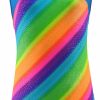 By Sport * | Deals Madsportsstuff Leotards Keyhole Style Girls Gymnastics Leotard Rainbow Sparkle