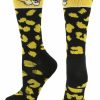 Ncaa Socks * | Discount Tck All Schools Missouri Tigers Socks Womens Savage Crew Socks Black/Gold