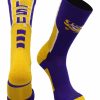 Ncaa Socks * | Cheapest Tck All Schools Lsu Tigers Perimeter Crew Socks