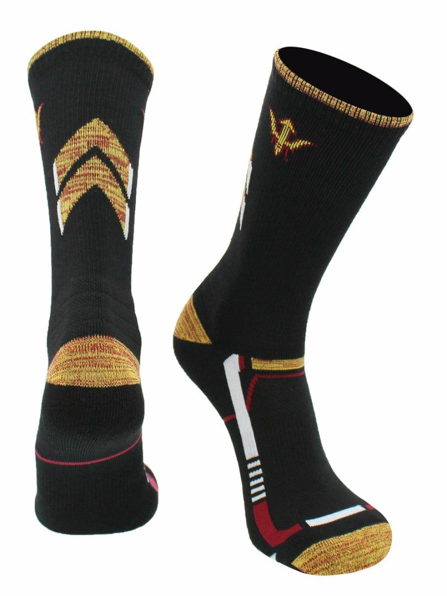 Ncaa Socks * | Cheap Tck Asu Sun Devils Socks Arizona State University Sun Devils Champion Crew Socks All Schools Black/Maroon