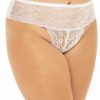 Lingerie * | Oh La La Cheri Plus Size Helena Lace Open Back Panty