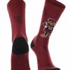 Ncaa Socks * | Outlet Tck All Schools South Carolina Gamecocks Socks Crew Length Sock Mayhem Garnet/Black