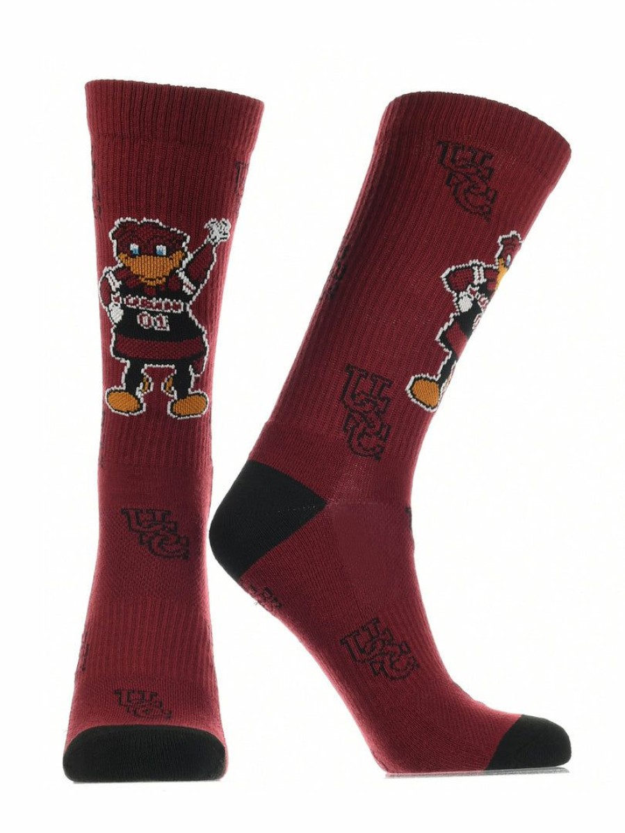 Ncaa Socks * | Outlet Tck All Schools South Carolina Gamecocks Socks Crew Length Sock Mayhem Garnet/Black