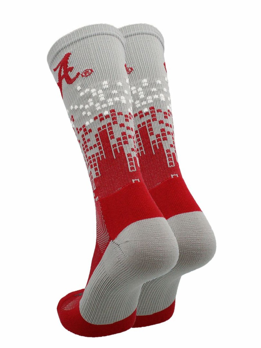 Ncaa Socks * | Best Deal Tck Alabama Crimson Tide Socks Downtown Crew Grey/Crimson/White