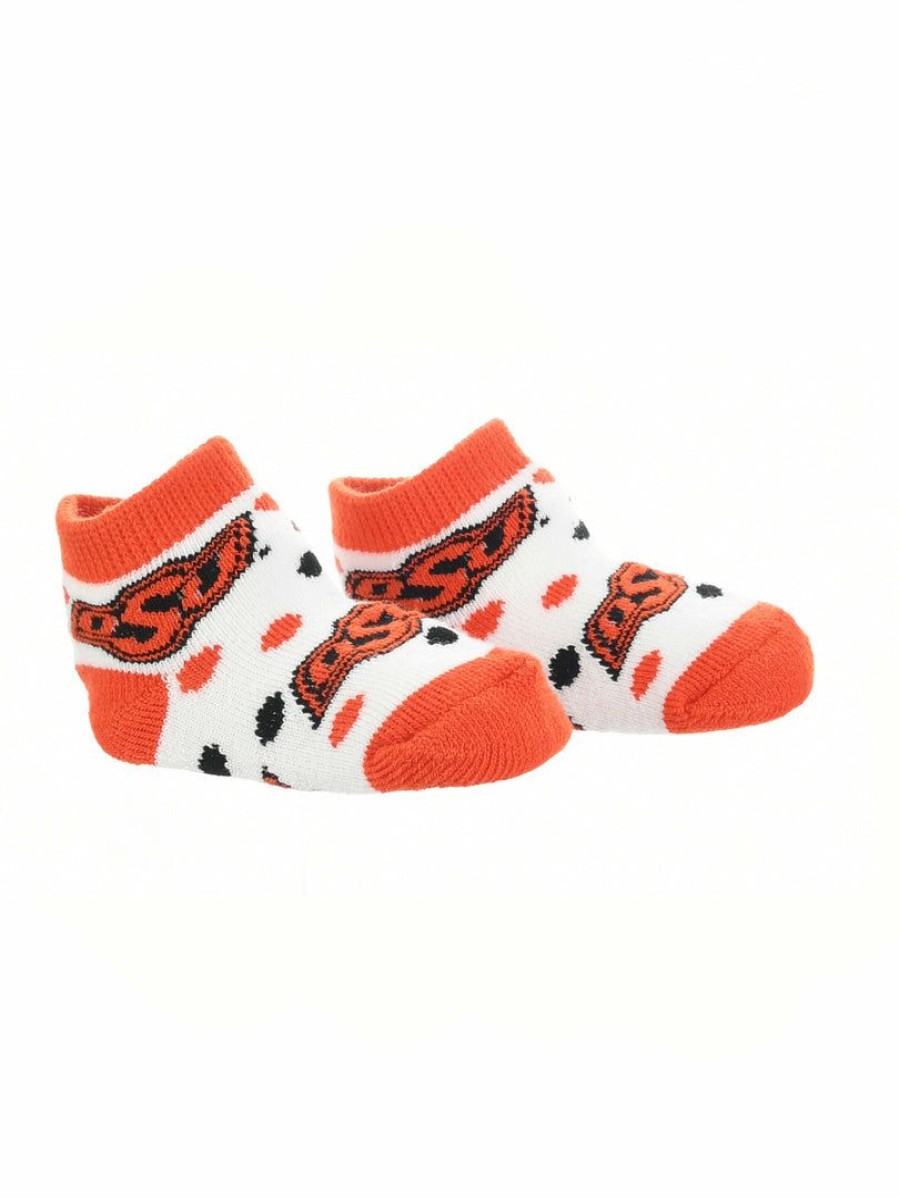 Ncaa Socks * | Deals Tck Oklahoma State Cowboys Toddler Socks Low Cut Little Fan Orange/Black/White