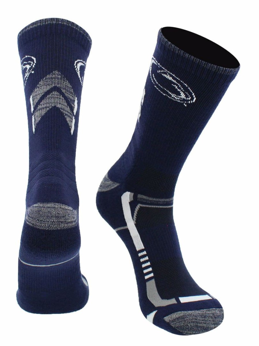 Ncaa Socks * | Flash Sale Tck All Schools Penn State Nittany Lions Socks Pennsylvania State University Nittany Lions Champion Crew Socks Dark Blue/White