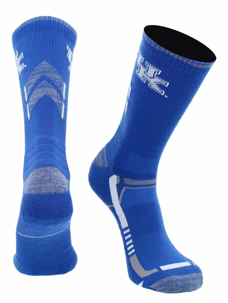 Ncaa Socks * | Best Deal Tck All Schools Kentucky Wildcats Socks University Of Kentucky Wildcats Champion Crew Socks Blue/White