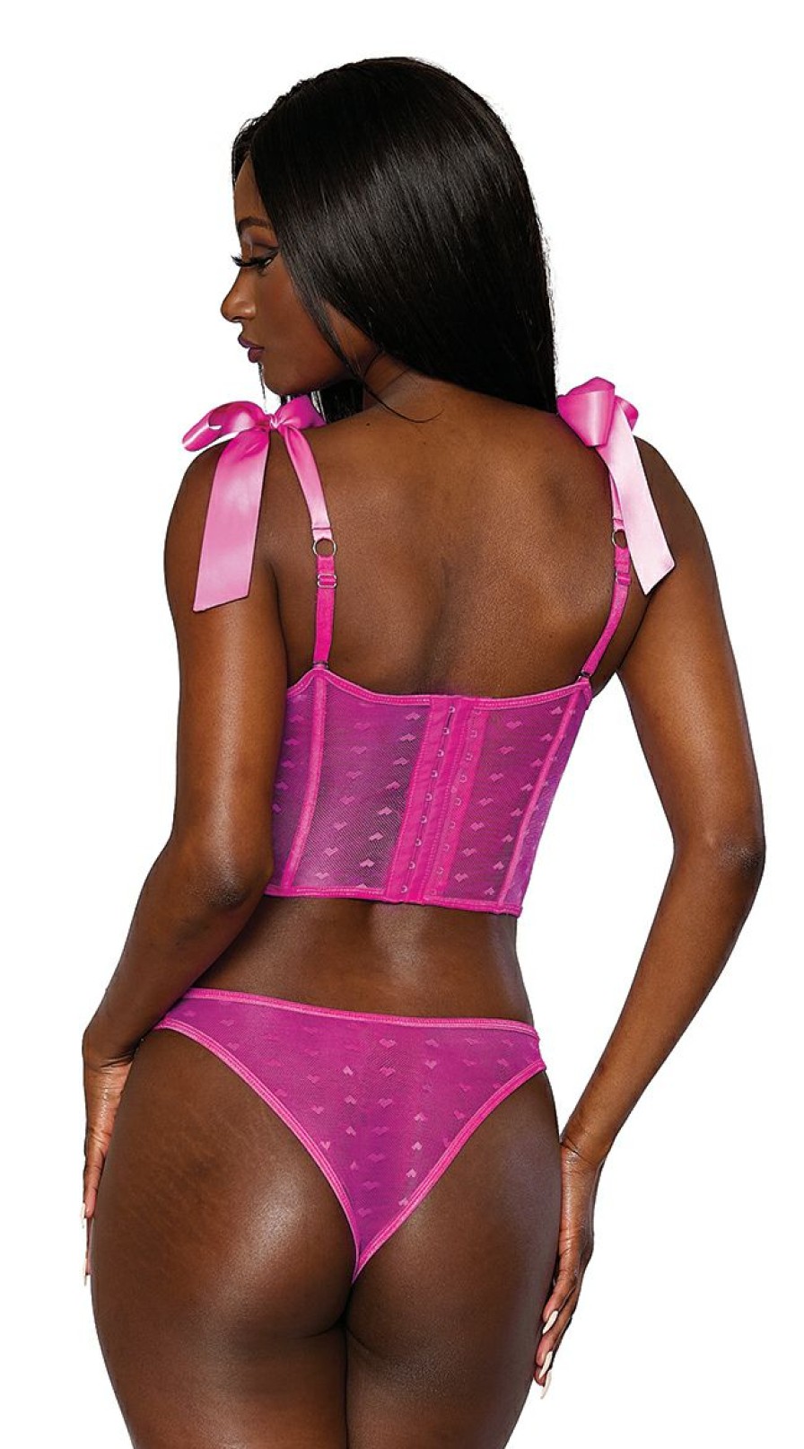 Lingerie * | Dreamgirl Locked In Love Bustier Set