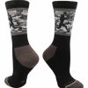 Ncaa Socks * | Wholesale Madsportsstuff Football Socks With Player On Camo Athletic Crew Socks (Multiple Colors)