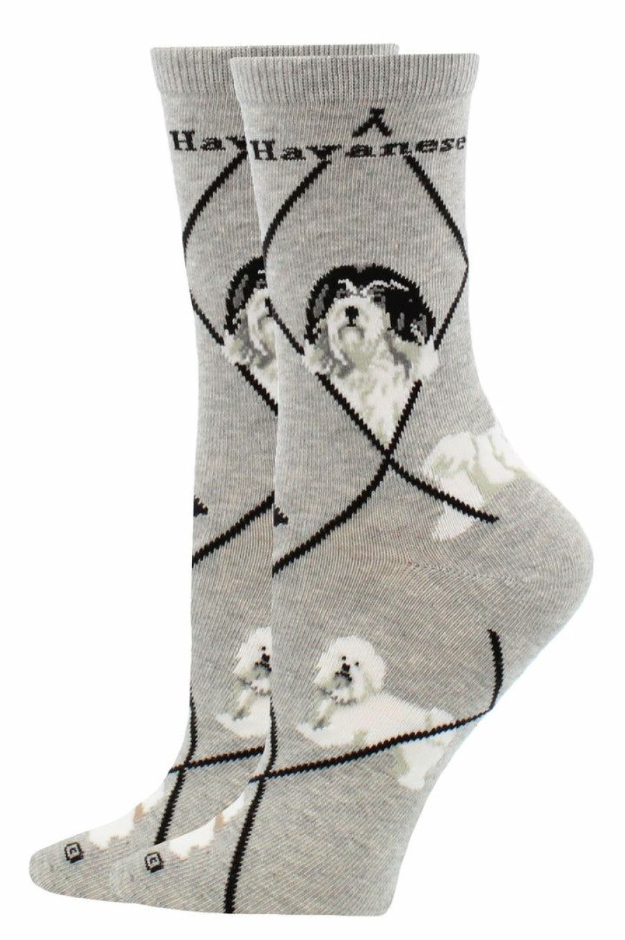 Ncaa Socks * | Top 10 Whd Havanese Socks For Women Gift For Dog Lovers Gray