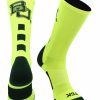 Ncaa Socks * | Budget Tck All Schools Baylor Bears Socks Baseline Crew Neon Yellow/Dark Green