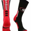 Ncaa Socks * | Best Deal Tck University Of Georgia Bulldogs Socks Perimeter Crew Black/Scarlet/White