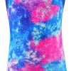 By Sport * | Deals Madsportsstuff Keyhole Style Girls Gymnastics Leotard Princess Tie Dye