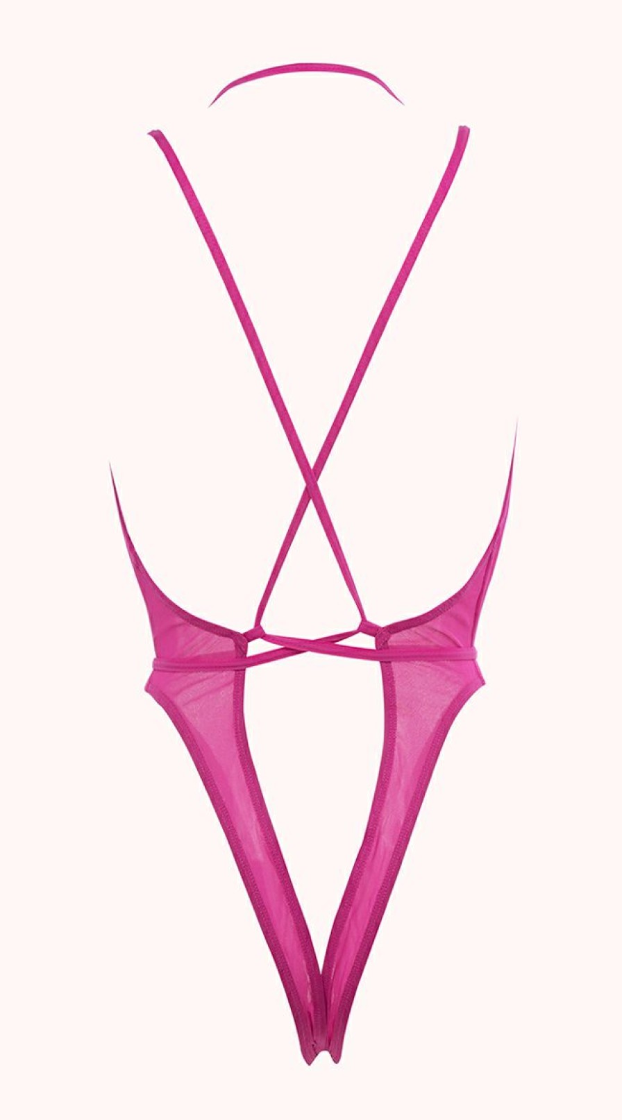 Lingerie * | Allure Lingerie Deep Cut Crotchless Teddy