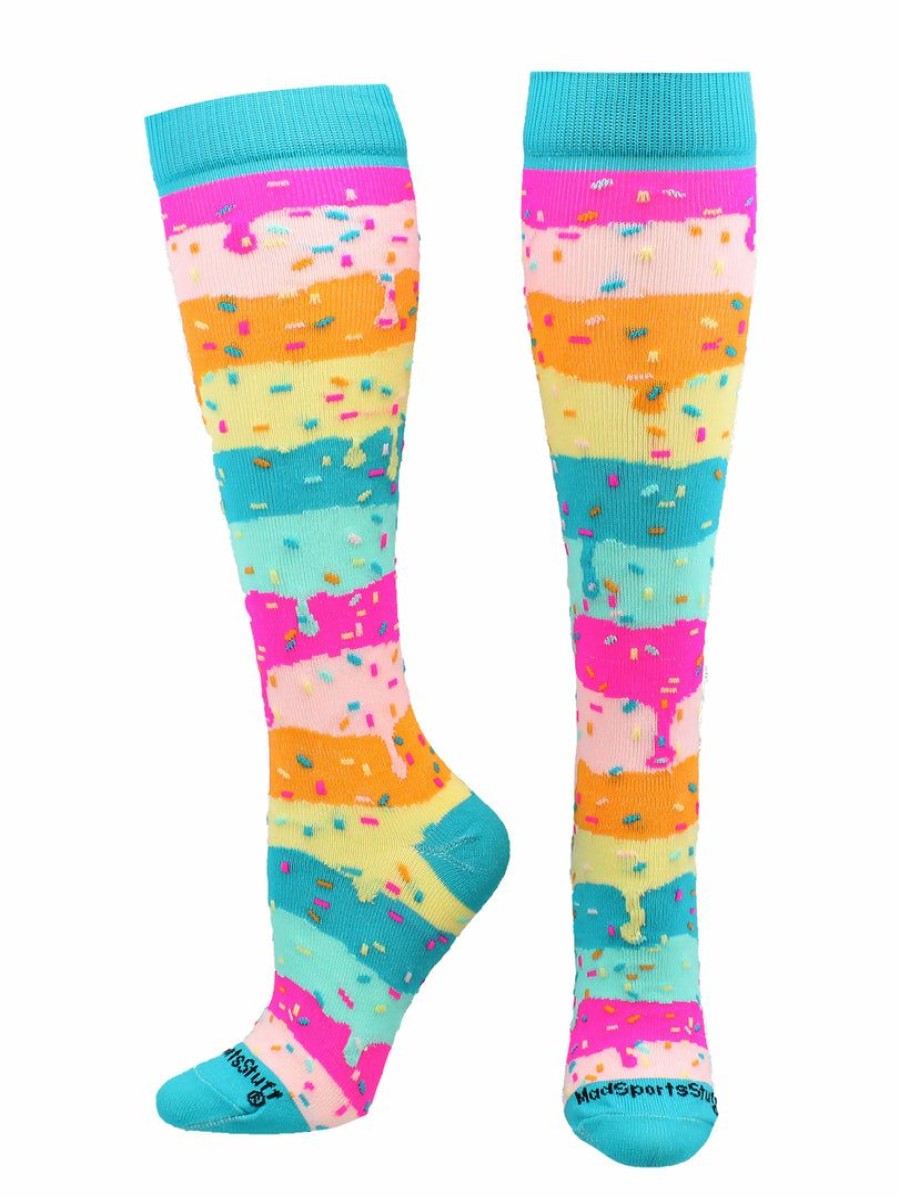 Ncaa Socks * | Deals Madsportsstuff Sprinkles Socks Over The Calf Length Rainbow