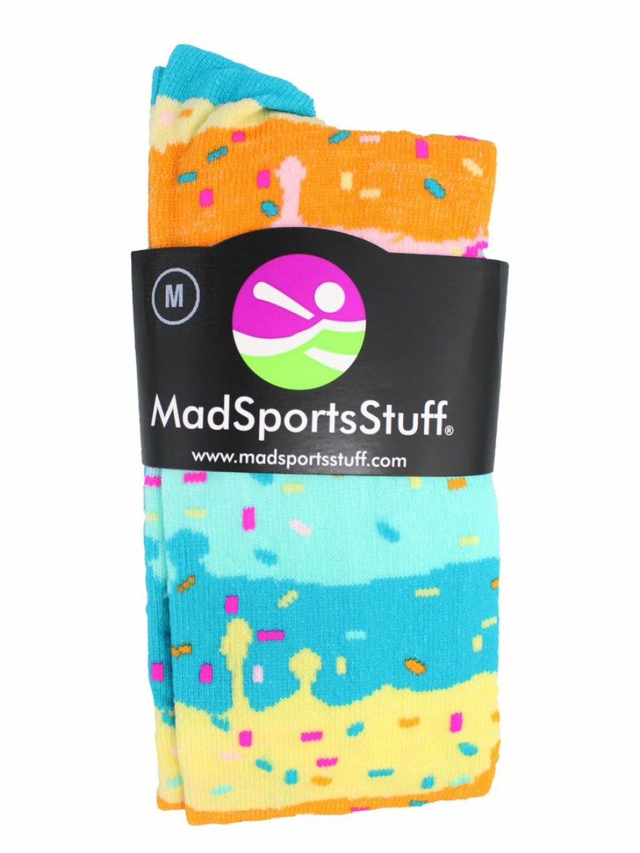 Ncaa Socks * | Deals Madsportsstuff Sprinkles Socks Over The Calf Length Rainbow