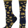 Ncaa Socks * | Discount Tck Notre Dame Fighting Irish Socks Womens Savage Crew Socks All Schools Blue/Green