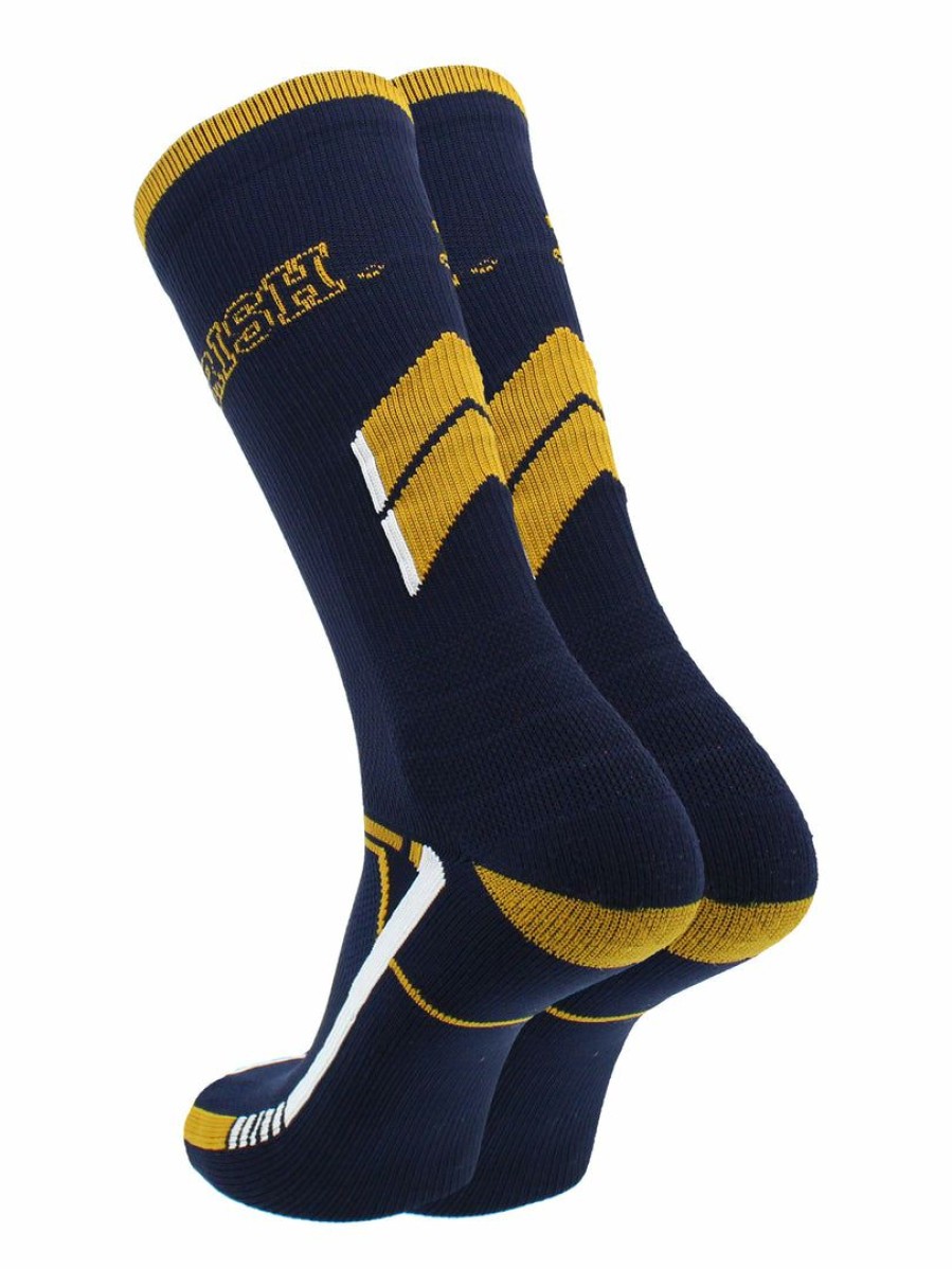 Ncaa Socks * | Flash Sale Tck Notre Dame Fighting Irish Socks Notre Dame University Fighting Irish Champion Crew Socks All Schools Blue/Gold