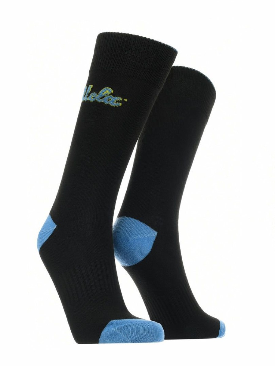 Ncaa Socks * | Top 10 Tck All Schools Ucla Bruins Dress Socks Dean'S List Crew Length Socks Black/Blue