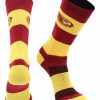 Ncaa Socks * | Deals Tck Iowa State Cyclones Socks Game Day Striped Crew Socks All Schools Cardinal/Gold