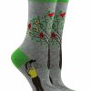 Ncaa Socks * | Budget Whd Bird Watcher Socks For Women Gift For Bird Lovers Gray