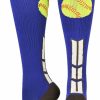 Ncaa Socks * | Wholesale Madsportsstuff Softball Socks With Softball Logo For Girls Or Women Athletic Over The Calf Socks