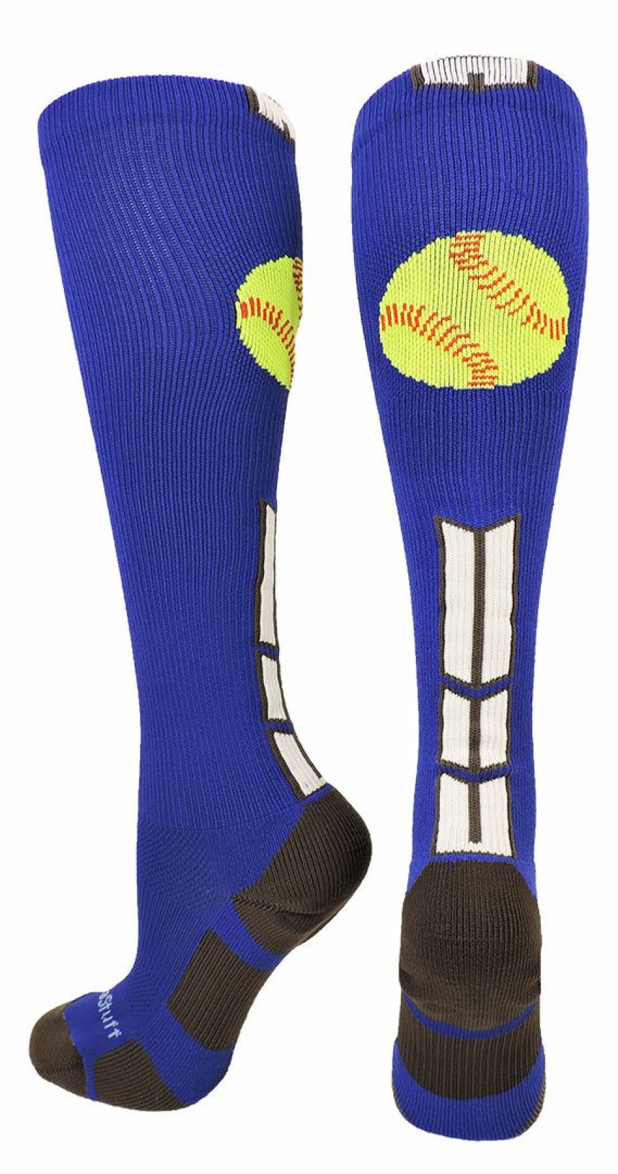 Ncaa Socks * | Wholesale Madsportsstuff Softball Socks With Softball Logo For Girls Or Women Athletic Over The Calf Socks