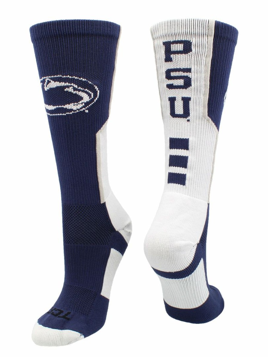 Ncaa Socks * | Buy Tck All Schools Penn State Nittany Lions Socks Perimeter Crew Grey/Blue/White