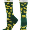 Ncaa Socks * | Coupon Tck North Dakota State Bison Socks Womens Savage Crew Socks Green/Yellow