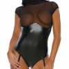 Lingerie * | Forplay Vixen Wet Look Teddy