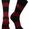 Ncaa Socks * | Discount Tck New Mexico Lobos Socks Game Day Striped Crew Socks All Schools Red/Black