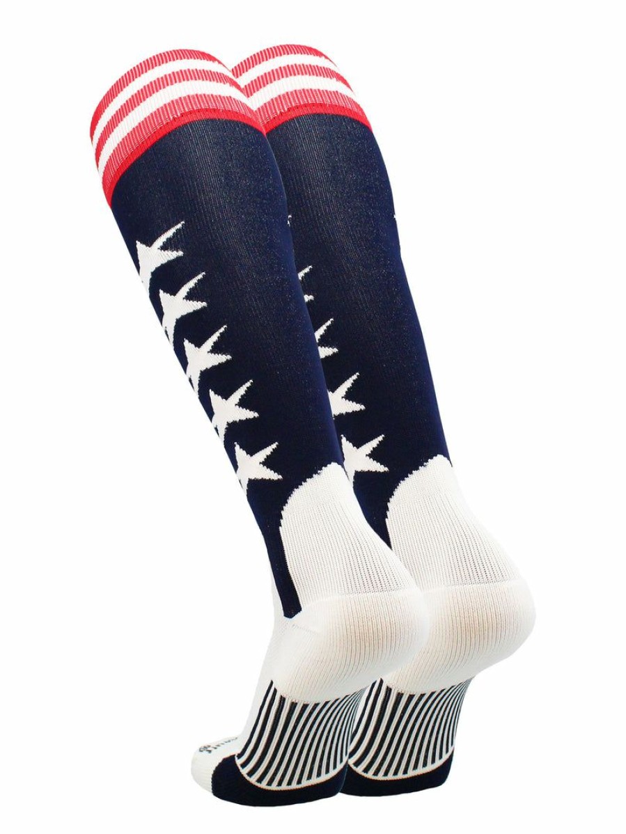 Ncaa Socks * | Outlet Madsportsstuff Usa Flag Baseball Patriotic Stirrups Socks With Stars And Stripes