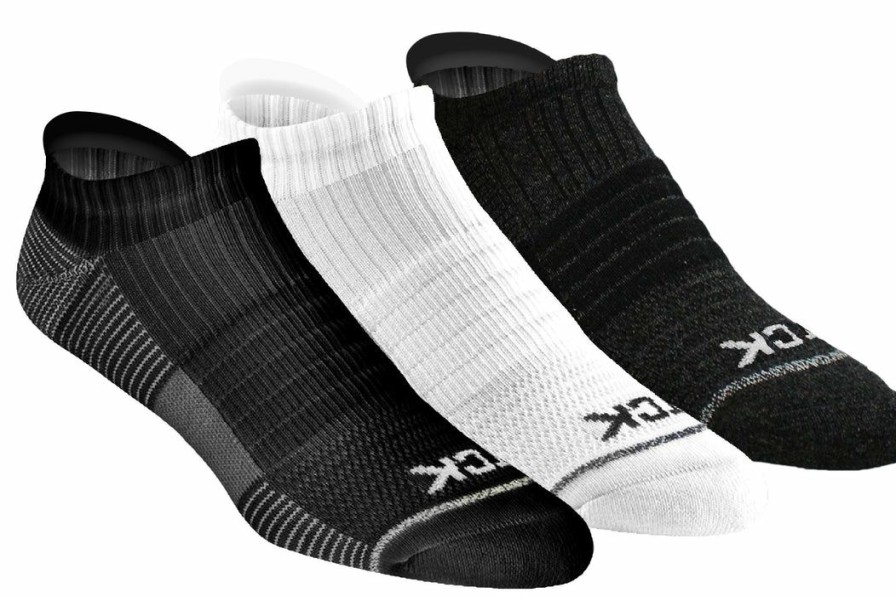 Ncaa Socks * | Top 10 Tck Low Cut Ankle Socks With Tab For Men And Women 3-Pack Athletic Socks For Running, Walking- Made From Recycled Materials Black/White/Graphite-3 Pair