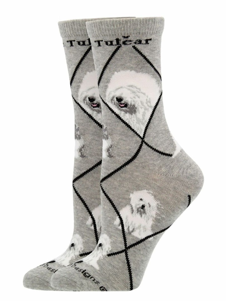 Ncaa Socks * | Best Sale Whd Coton De Tulear Socks For Women Gift For Dog Lovers Crazy Socks Crew Gray