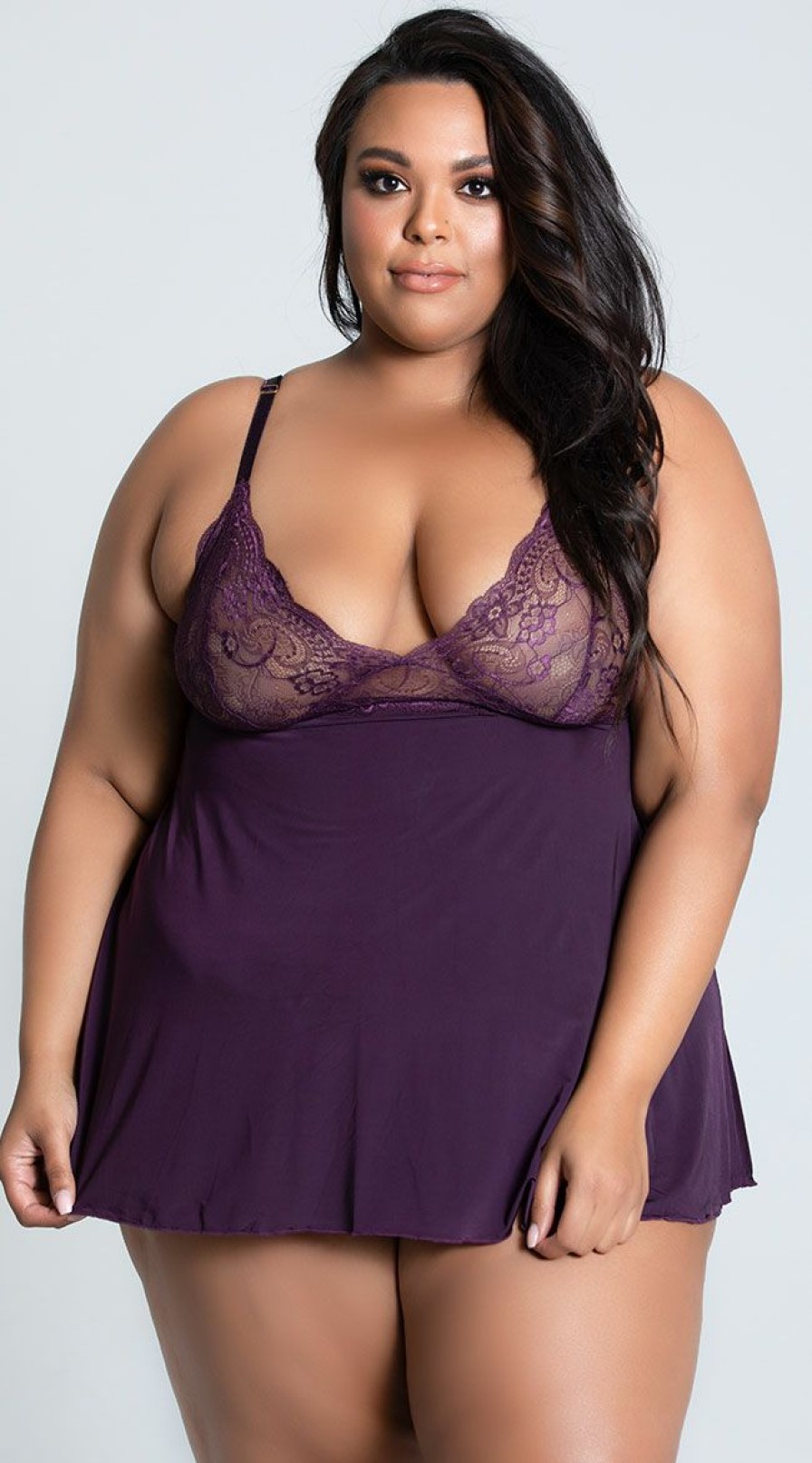 Lingerie * | Escante Plus Size Promise To Be True Babydoll Set