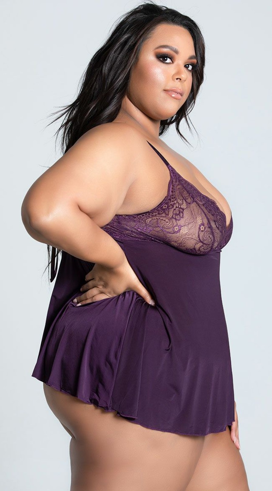 Lingerie * | Escante Plus Size Promise To Be True Babydoll Set