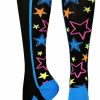 Ncaa Socks * | Promo Madsportsstuff Crazy Socks With Stars Over The Calf Socks (Multiple Colors)