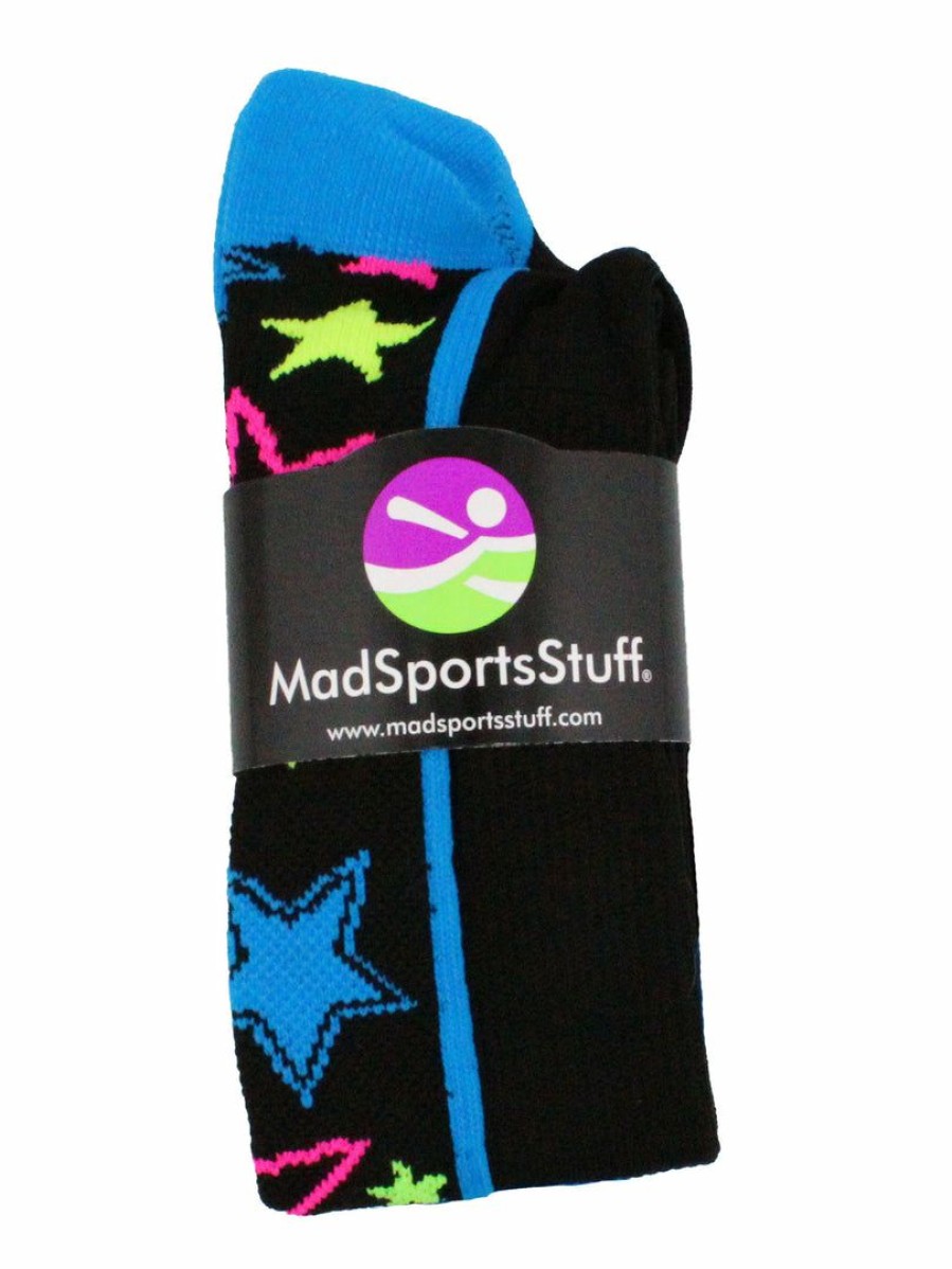 Ncaa Socks * | Promo Madsportsstuff Crazy Socks With Stars Over The Calf Socks (Multiple Colors)