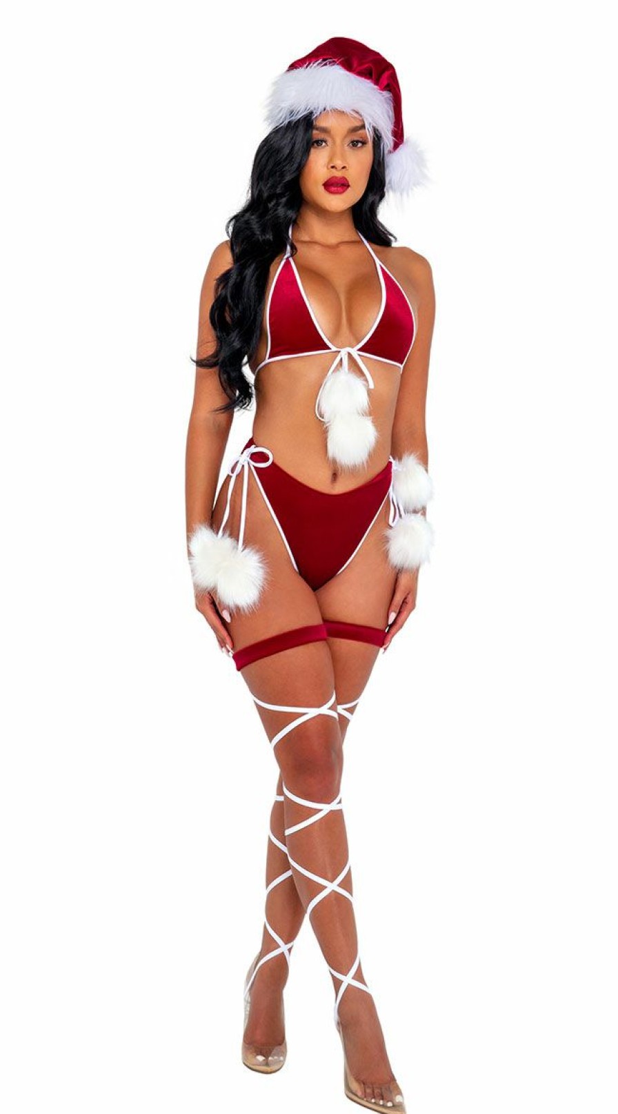 Dancewear * | Roma Holiday Spirit Santa Bikini Set