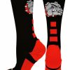 Ncaa Socks * | Deals Madsportsstuff Bulldogs Logo Athletic Crew Socks (Multiple Colors) Baseball Socks