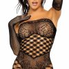 Lingerie * | Leg Avenue Netted Tube Dress And Gloves Set