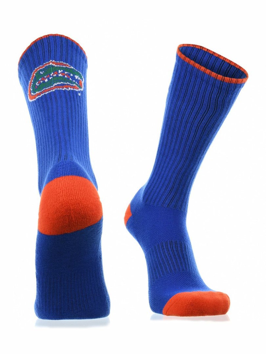 Ncaa Socks * | Outlet Tck Florida Gators Socks Campus Legend Crew Length Blue/Orange/White