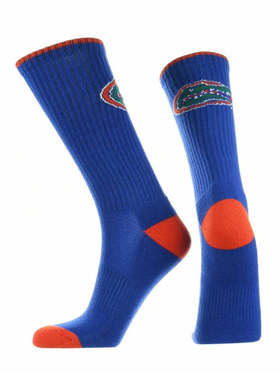 Ncaa Socks * | Outlet Tck Florida Gators Socks Campus Legend Crew Length Blue/Orange/White