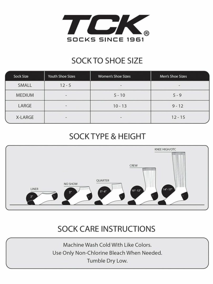 Ncaa Socks * | Best Sale Tck Quarter Crew Socks With Blister Resistance Technology Training Running Walking Basketball Socks