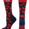 Ncaa Socks * | Promo Tck Fresno State Bulldogs Socks Womens Savage Crew Socks All Schools Cardinal/Blue